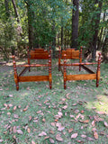 Pair of Twin Federal Style Four Post Beds