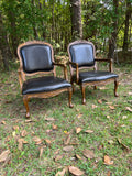 Pair of Extra Wide French Parlor Chairs