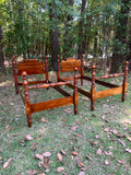 Pair of Twin Federal Style Four Post Beds