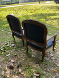 Pair of Extra Wide French Parlor Chairs