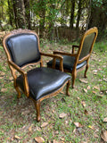 Pair of Extra Wide French Parlor Chairs