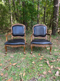 Pair of Extra Wide French Parlor Chairs