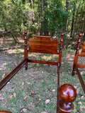 Pair of Twin Federal Style Four Post Beds