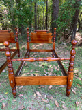 Pair of Twin Federal Style Four Post Beds