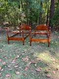 Pair of Twin Federal Style Four Post Beds